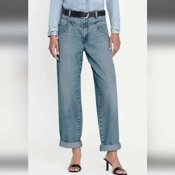 NWOT FRAME 90s Utility Loose High-Rise Straight-Leg Jeans $298 Size 23 - Picture 2 of 12